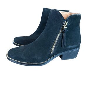 White Mountain Altos Suede Block Heel Ankle Boots Size 7.5